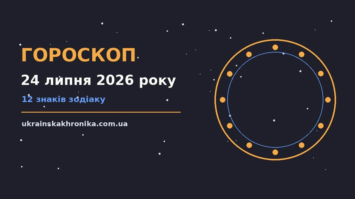 Зоряне небо над міською вулицею увечері, символ щоденного гороскопу на 24 липня 2026 року