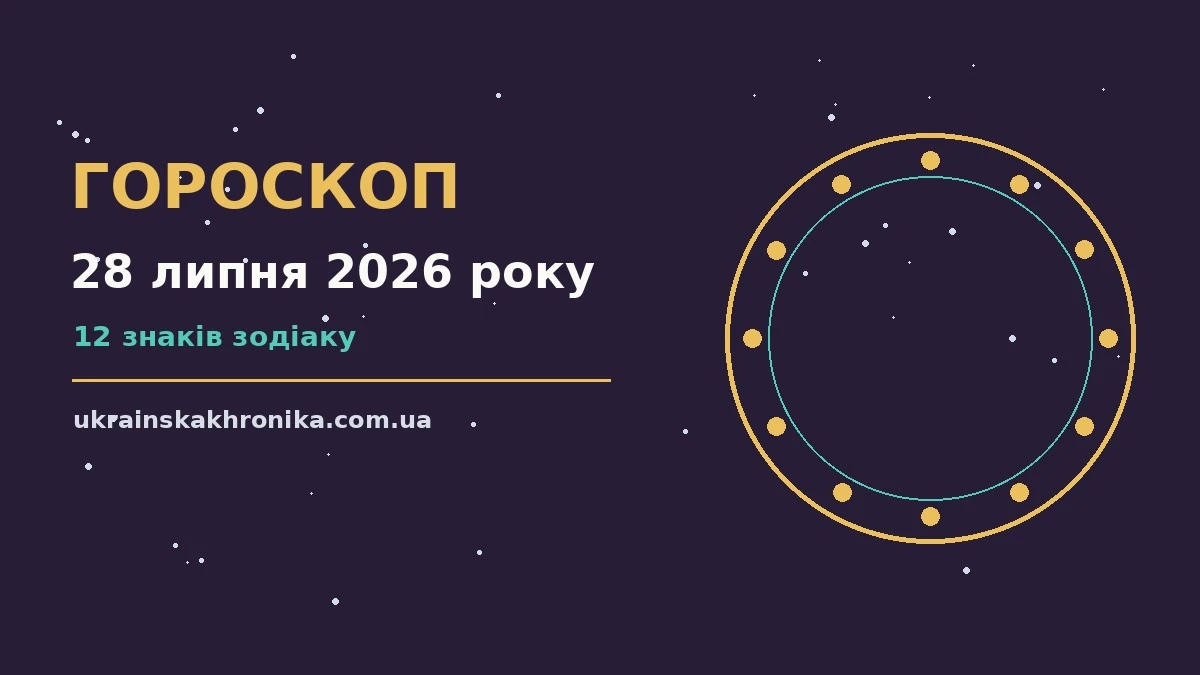 Астрологічний гороскоп на 28 липня 2026 року для дванадцяти знаків зодіаку