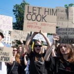 Мітинг на підтримку Михайла Федорова біля театру Франка у Києві, 18 липня 2026 року