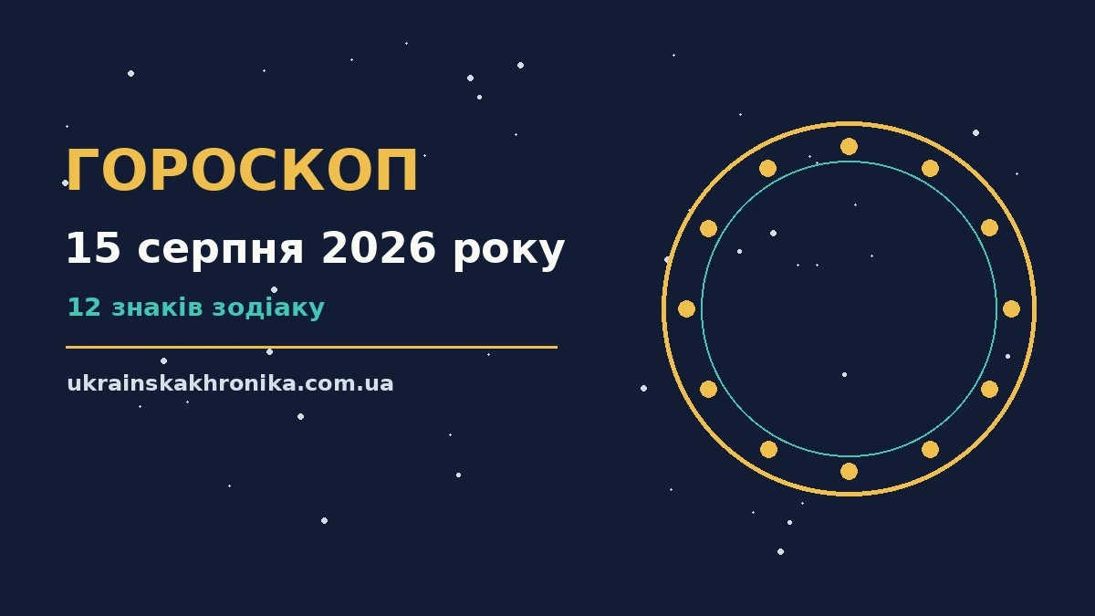 Гороскоп на 15 серпня 2026 року: прогноз для всіх знаків для нових справ і розмов
