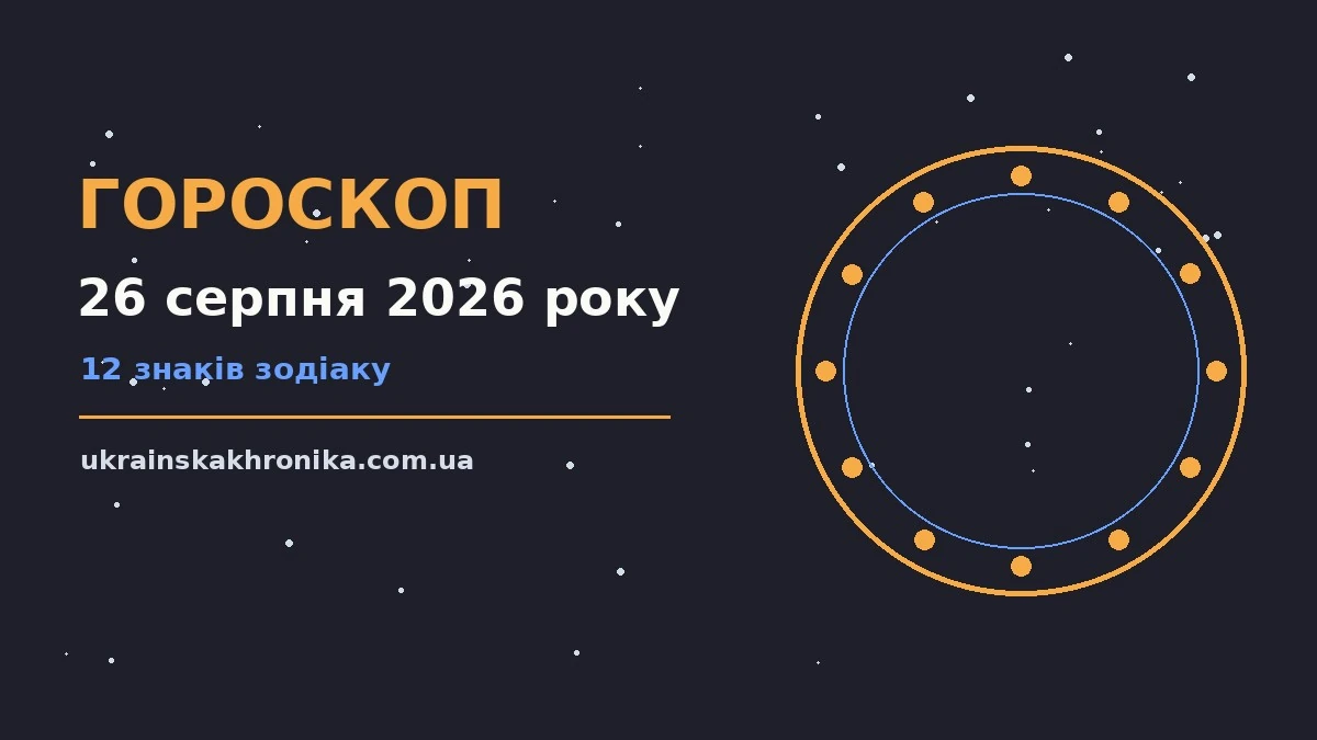 Гороскоп на 26 серпня 2026 року: прогноз для всіх знаків для нових справ і розмов