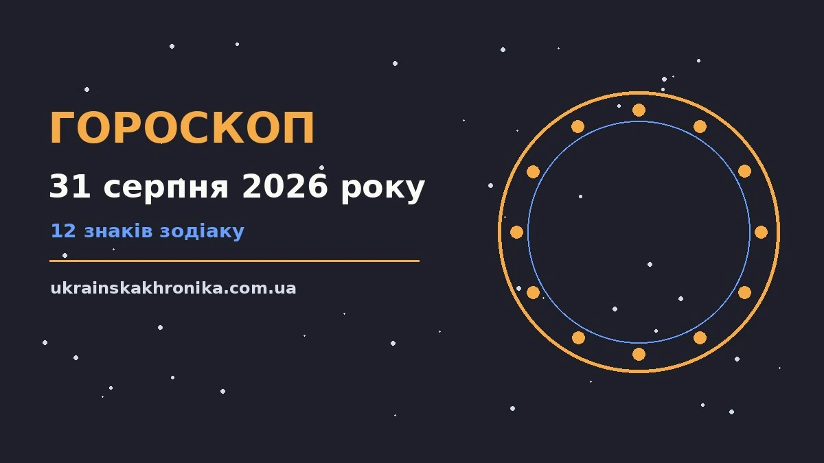 Гороскоп на 31 серпня 2026 року: прогноз для всіх знаків для нових справ і розмов