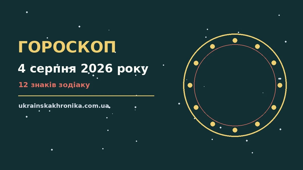 Гороскоп на 4 серпня 2026 року: зоряний прогноз для дванадцяти знаків зодіаку