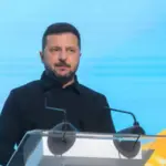 Володимир Зеленський під час Українського молодіжного форуму
